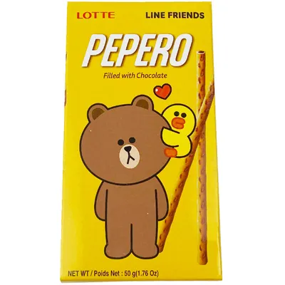 Lotte Pepero Stick Biscuit Fill with Chocolate 1.76 ounce