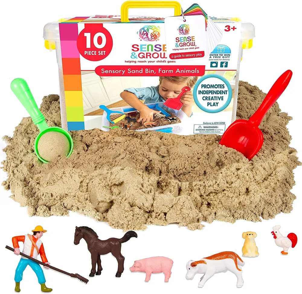 Sense & Grow Sensory Sand Bin - Farm Animals