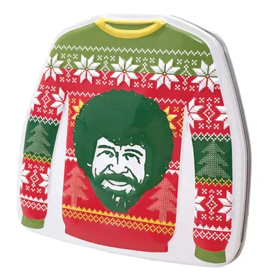 Merry Bob Ross Sweater Tin