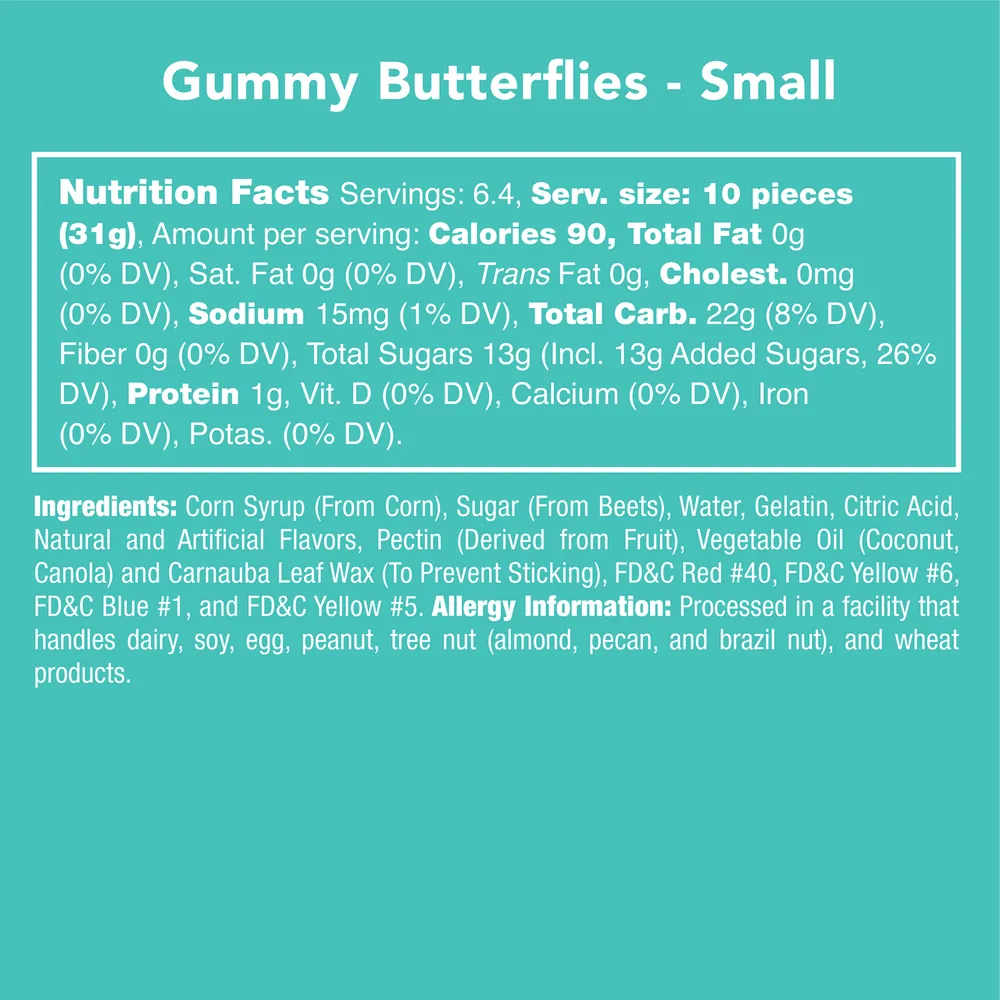 Gummy Butterflies Small Jar