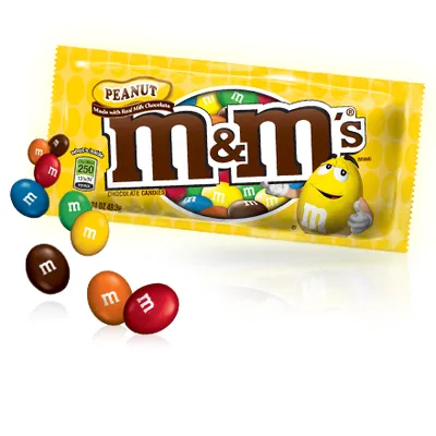 M&M's Peanut Chocolate Candy 1.74 oz. Bag