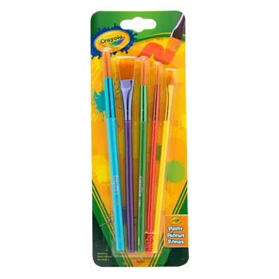 Crayola 5 Pack Paint Brushes Assorted Tips