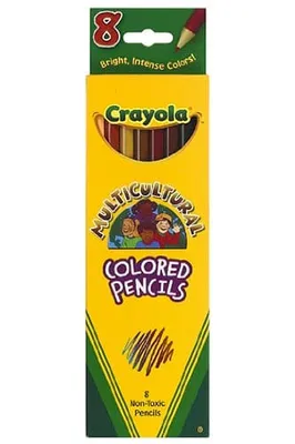 Crayola 8 Count Colored Pencils, Multicultural Colors - Long