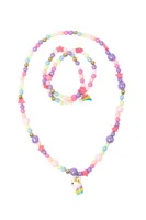 Cheerful Starry Unicorn Necklace & Bracelet Set