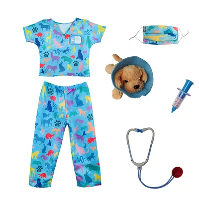 Dress Up Careers Veterinarian Scrubs with Accessories