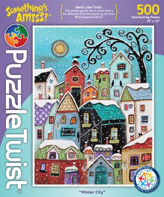 Puzzle Twist - Winter City - 500 Piece Puzzle - Legacy Toys