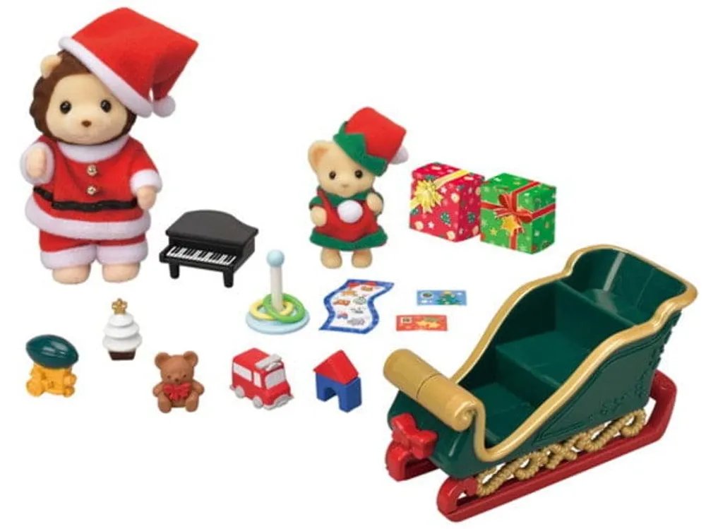 Calico Critters Mr. Lion's Winter Sleigh