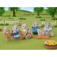 Calico Critters Tandem Cycling Set Husky Sister and Brother