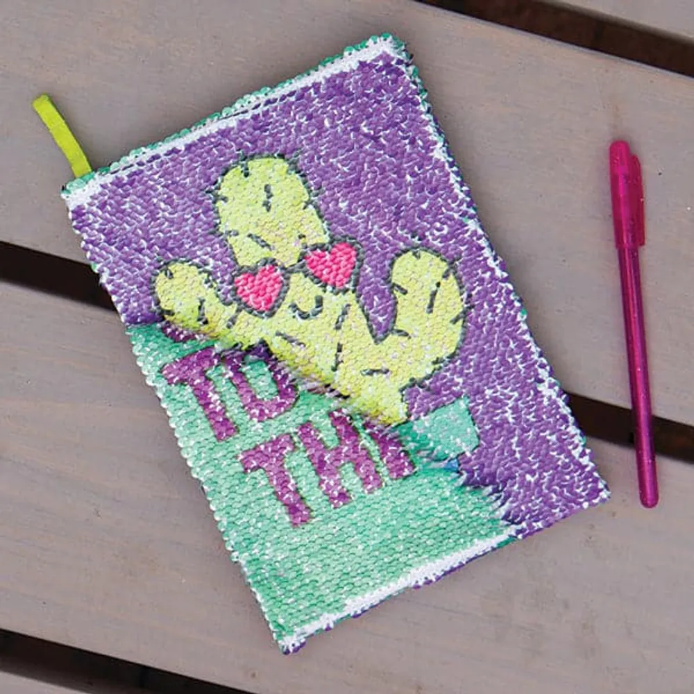 Magic Sequin Cactus/Can't Touch  Reveal Journal