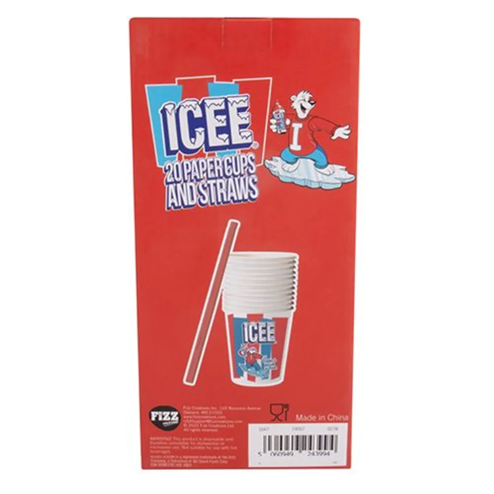 Icee Paper Cups & Straws