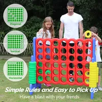 Giant Four in a Row Connect Game for Kids & Adults Indoor/Outdoor Game Set