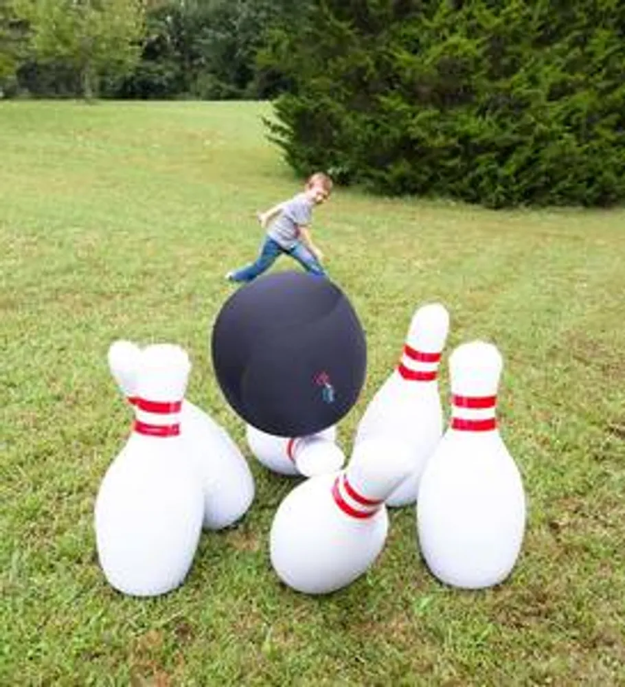 Indoor/Outdoor Giant Inflatable Bowling Game With 29"H Pins and 20" diam. Ball