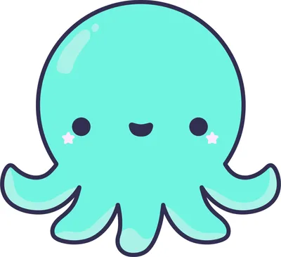 Baby Octopus 4" Sticker