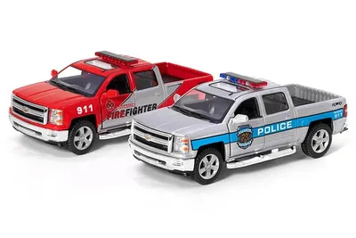 5" Diecast 2014 Chevrolet Silverado Police & Firefighter