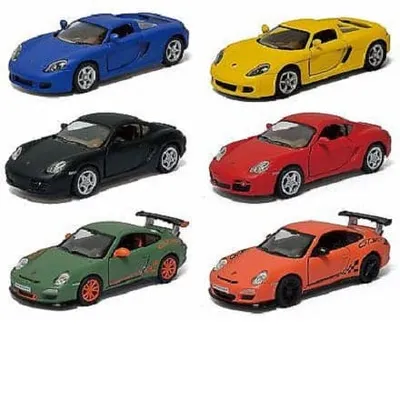 5" Diecast Matte Porsche - 3 Models