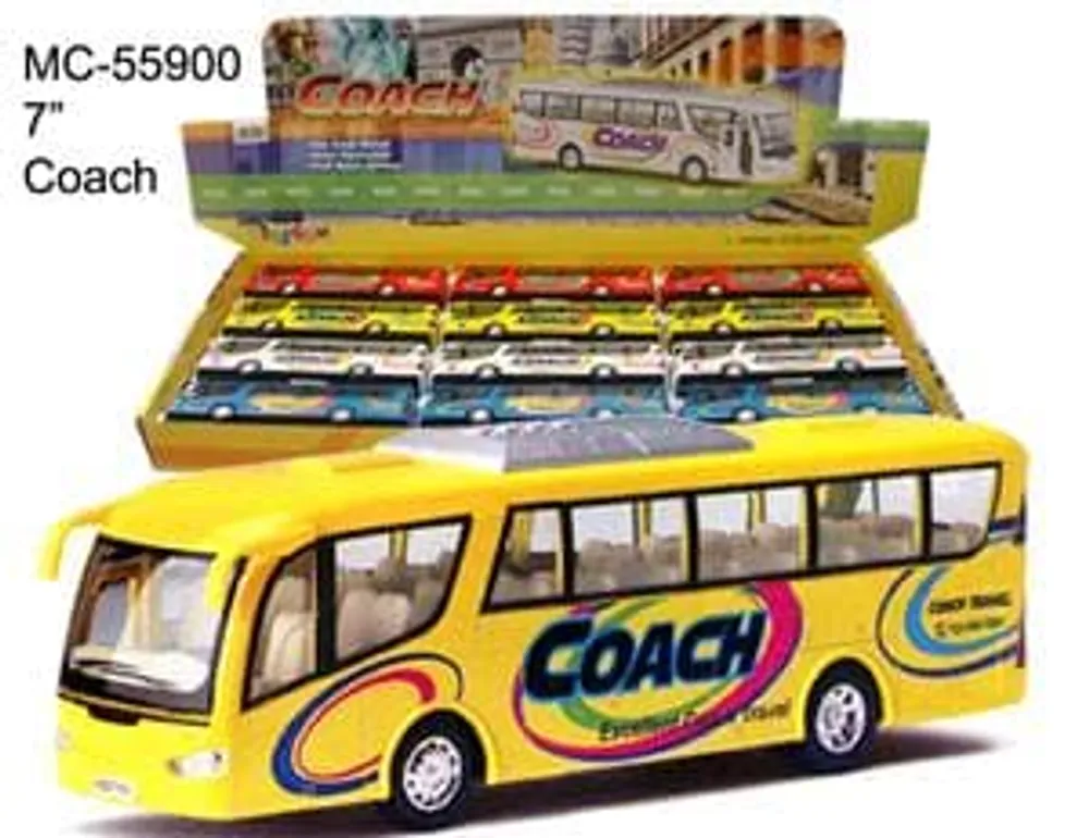 7" Diecast Coach Bus