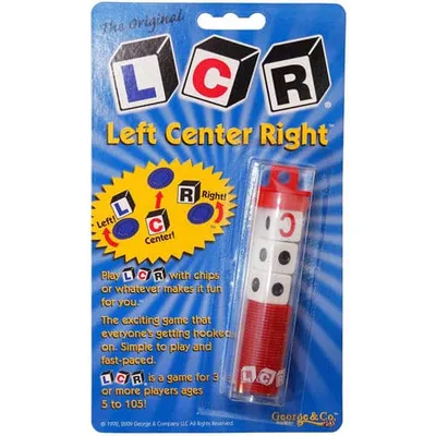 LCR Left, Center, Right Game Tube