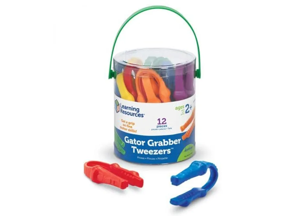 Learning Resources Gator Grabber Tweezers, Set of 12