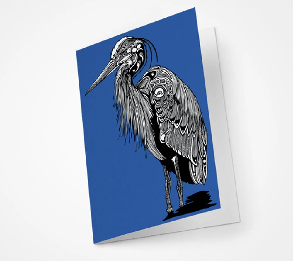 Great Blue Heron Blank Notecard