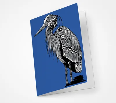 Great Blue Heron Blank Notecard