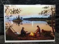 Moonrise in Canoe Country Blank Card