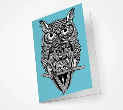 Perched Owl Blank Notecard