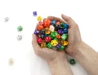 100+ Pack of Random D10 Polyhedral Dice in Multiple Colors