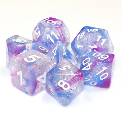 Nebula Star - 7 Dice Set with Bag