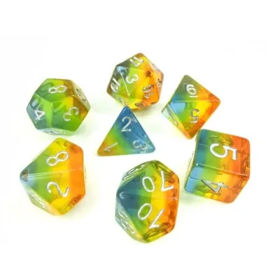 Yellow Aurora - 7 Dice Set with Bag