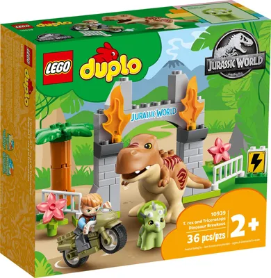 DUPLO T. Rex and Triceratops Dinosaur Breakout
