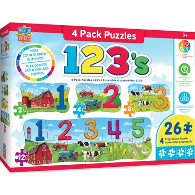 123 on the Farm - 4-Pack - 26pc Puzzles