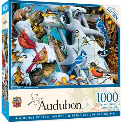 Audubon - Snow Birds - 1,000 Piece Puzzle