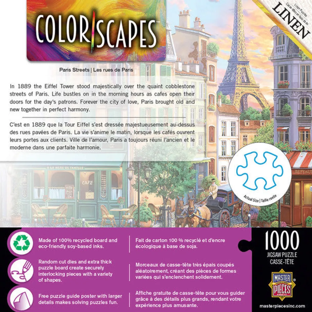 Colorscapes - Paris Streets - 1000pc Puzzle