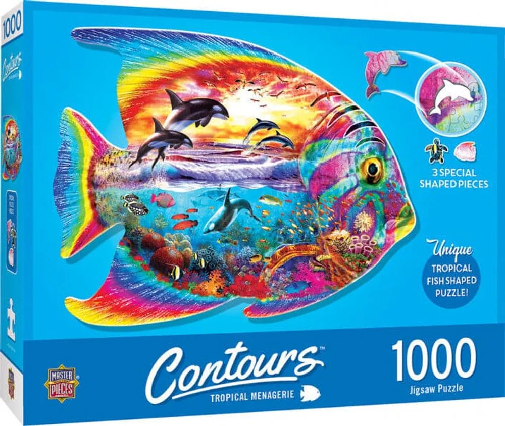 Contours - Tropical Menagerie - 1000pc Shaped Puzzle