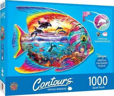 Contours - Tropical Menagerie - 1000pc Shaped Puzzle