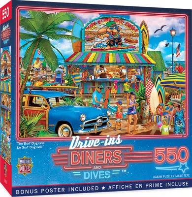 Drive-Ins, Diners, and Dives - The Surf Dog Grill - 550pc Puzzle