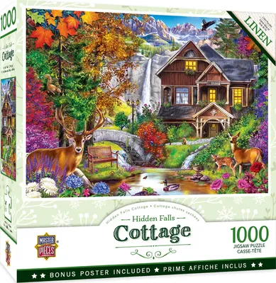 Flower Cottages - Hidden Falls Cottage - 1000pc Puzzle