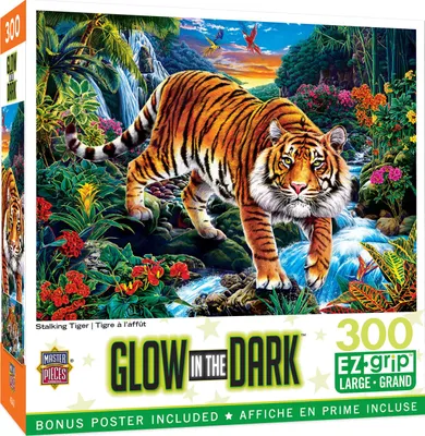 Glow in the Dark - Stalking Tiger - 300pc EZGrip Puzzle
