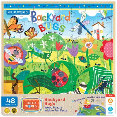 Hello World! Backyard Bugs - 48pc Wood Puzzle
