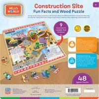 Hello World! Construction Site - 48pc Wood Puzzle