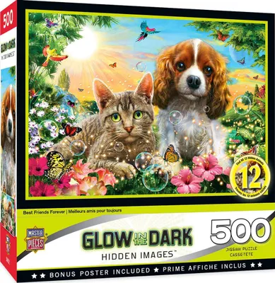 Hidden Images Glow In The Dark - Best Friends Forever - 500pc Puzzle