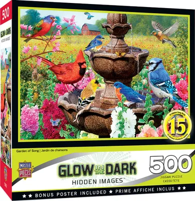 Hidden Images Glow In The Dark - Garden of Song - 500pc Puzzle