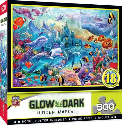 Hidden Images Glow In The Dark - Sea Castle Delight - 500pc Puzzle