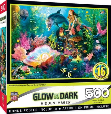 Hidden Images Glow In The Dark - Secrets of the Deep - 500pc Puzzle
