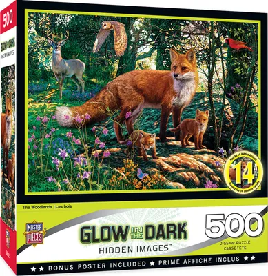 Hidden Images Glow In The Dark - The Woodlands - 500pc Puzzle