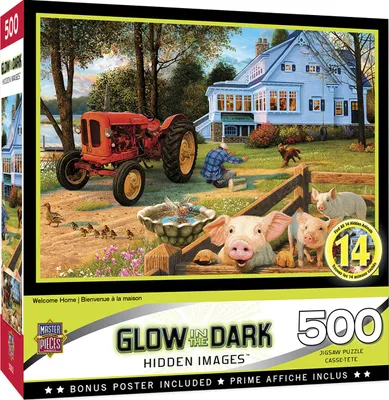 Hidden Images Glow in the Dark - Welcome Home - 500pc Puzzle