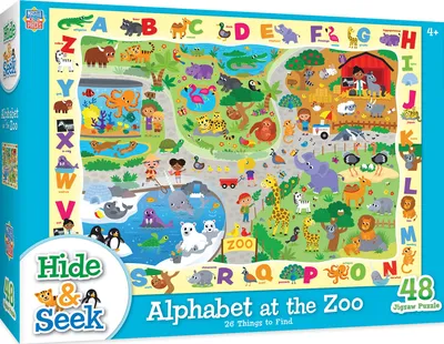 Hide & Seek - Alphabet at the Zoo - 48pc Puzzle