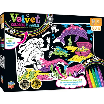 Mermaid Velvet Coloring Right Fit - 60pc Puzzle