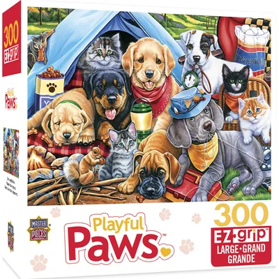 Playful Paws - Camping Buddies - 300 Piece EzGrip Puzzle