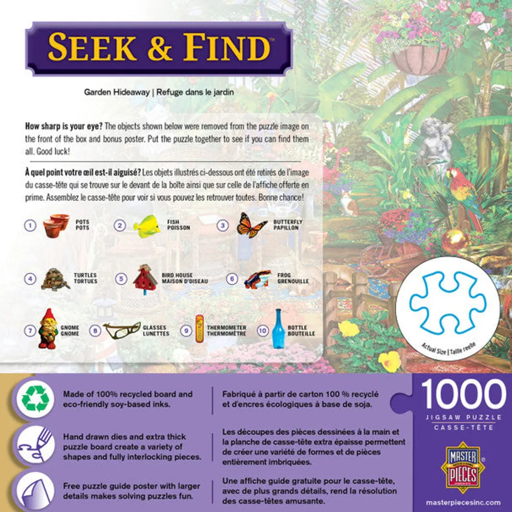 Seek & Find - Garden Hideway - 1000pc Puzzle